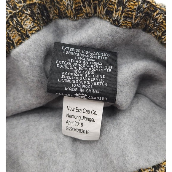 Iowa Hawkeyes New Era Youth Knit Cuffed Pom‎ Beanie Winter Snow Fleece Lined Cap - Picture 5 of 5